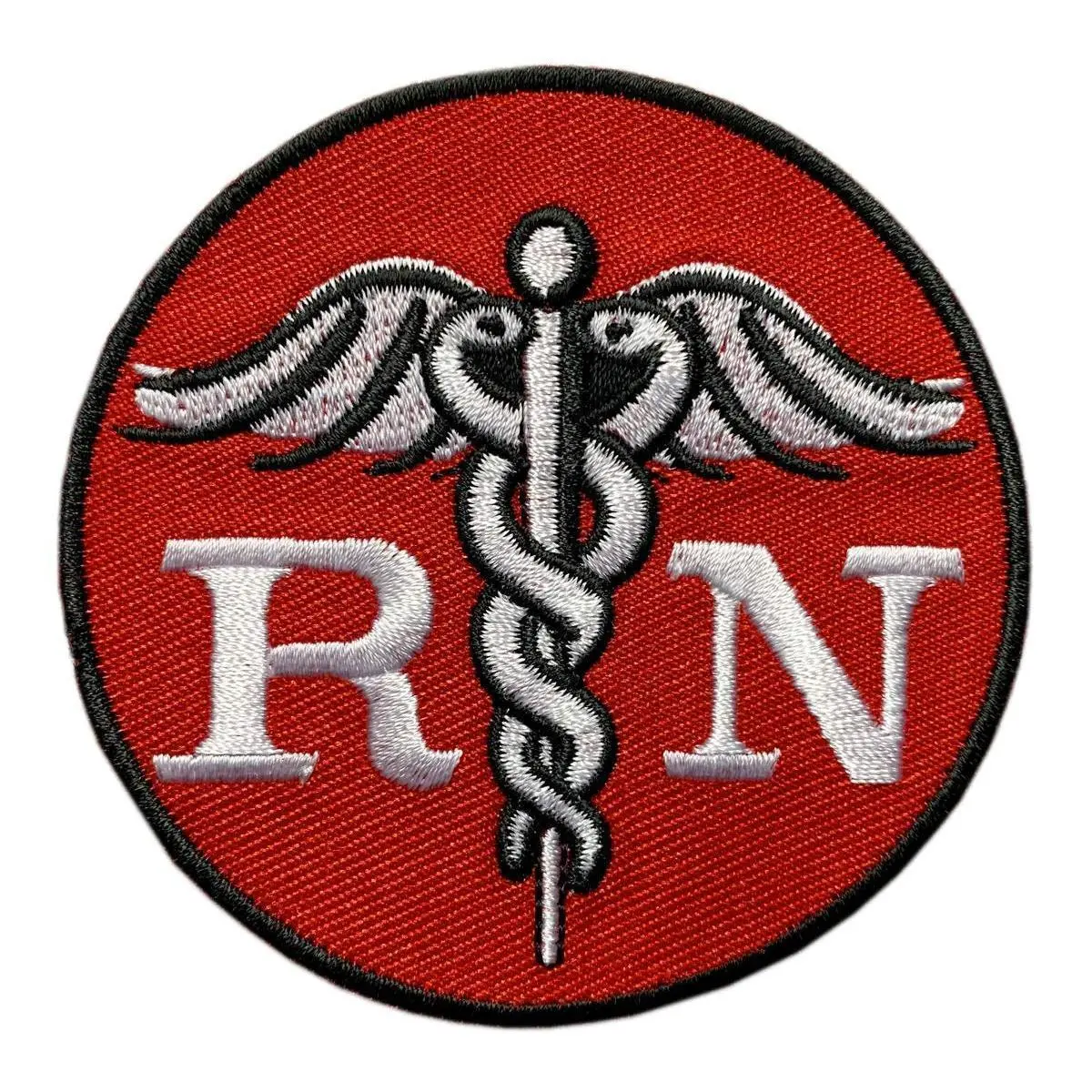 RN Registered Nurse Embroidered Patch (3.0 inch - Iron on Sew on)