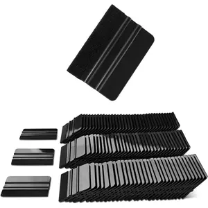 100 count Felt  for Vinyl - Flexible Plastic  with Fabric Felt for Vinyl Wrap Application, Bubble Removal, Sign Making, Graphic Decal Installing &  Wrapping Scraper Tool