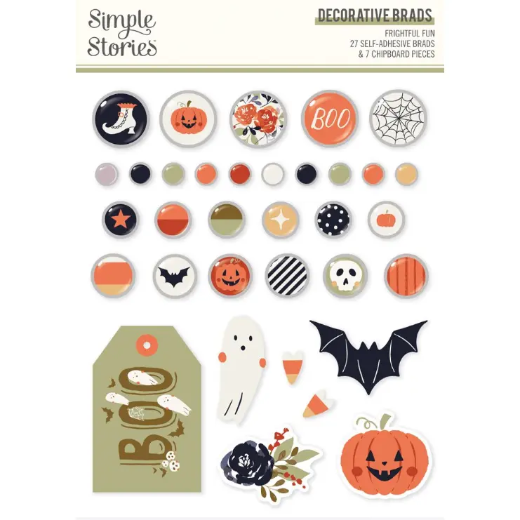 Simple Stories Frightful Fun Decorative Brads