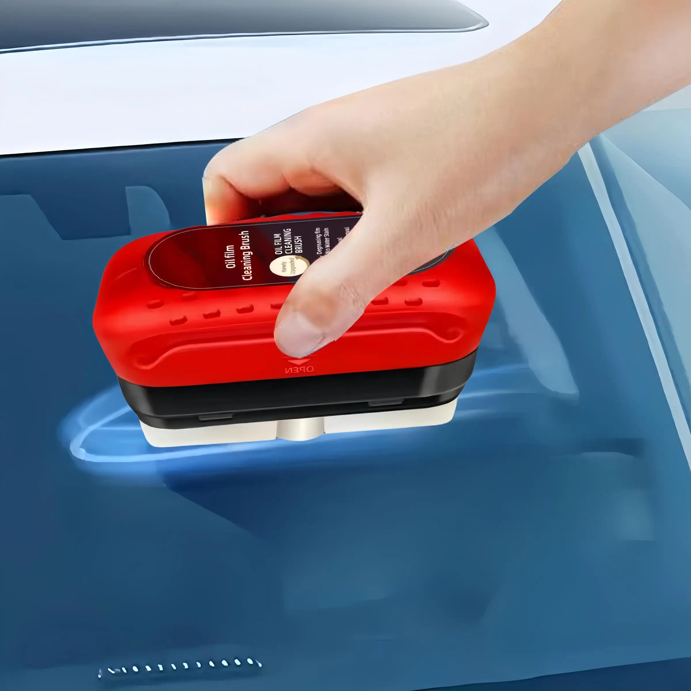 Car Oil Film Cleaning Brush, Multifunctional Car Glass Oil Film Removal Brush, Rainy Day Anti-fog Cleaning Glass Brush, Suitable for All Cars