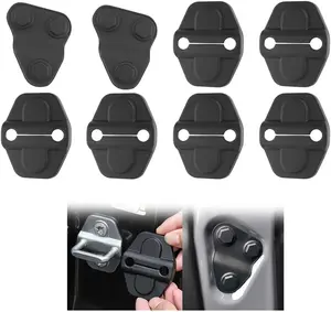 6PCS Car Door Lock Cover+2PCS Screw Protector Covers Kit,Cars Door Latch Cover Compatible with 2018-2025 Jeep Wrangler JLU JL 4XE Unlimited & Gladiator JT,Car Interior Accessories (8PCS)