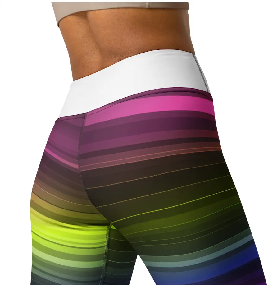 Sea Coral Swirl Yoga Pants