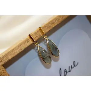 Drop Clear Quartz Earrings - Gemstone Drop Earrings | Elegant Jewelry
