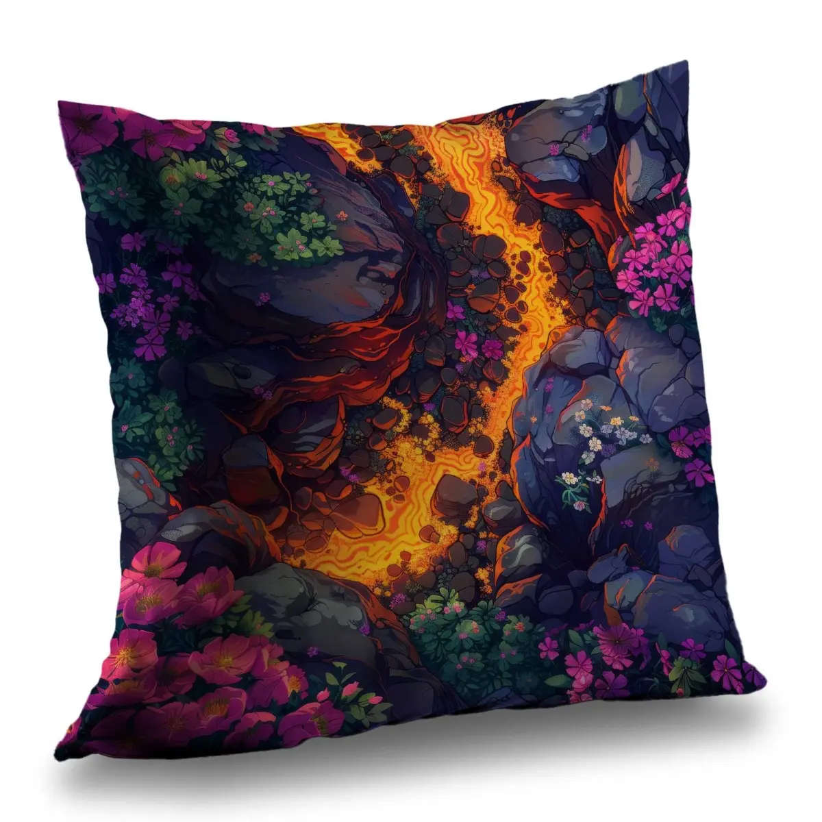 Conscious Sales C1PC1818G3M0WV 18 x 18 in. Hot River Orange Polyester Twill Throw Pillow - Stylish Home Decor