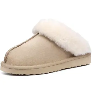 RockDove Women's Madge Scuff Slipper, Size 9-10 US Women, Beige