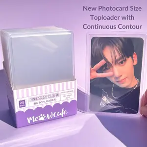 Meowcafe [Photocard Size Toploader] - [Continuous Contour] Premium Clear Toploader (65x93mm)