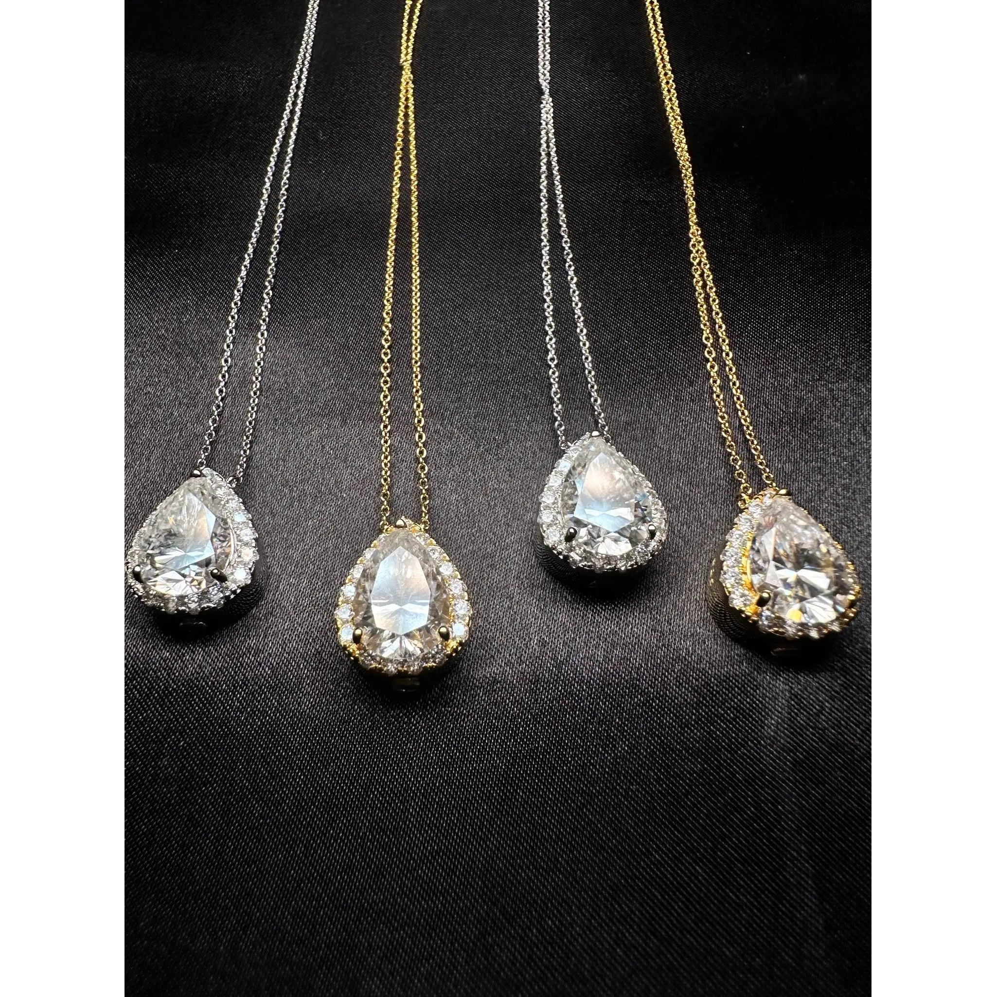 VVS GRA Certified Moissanite Diamond Teardrop Urn Pendant - A Cherished Memorial Keepsake