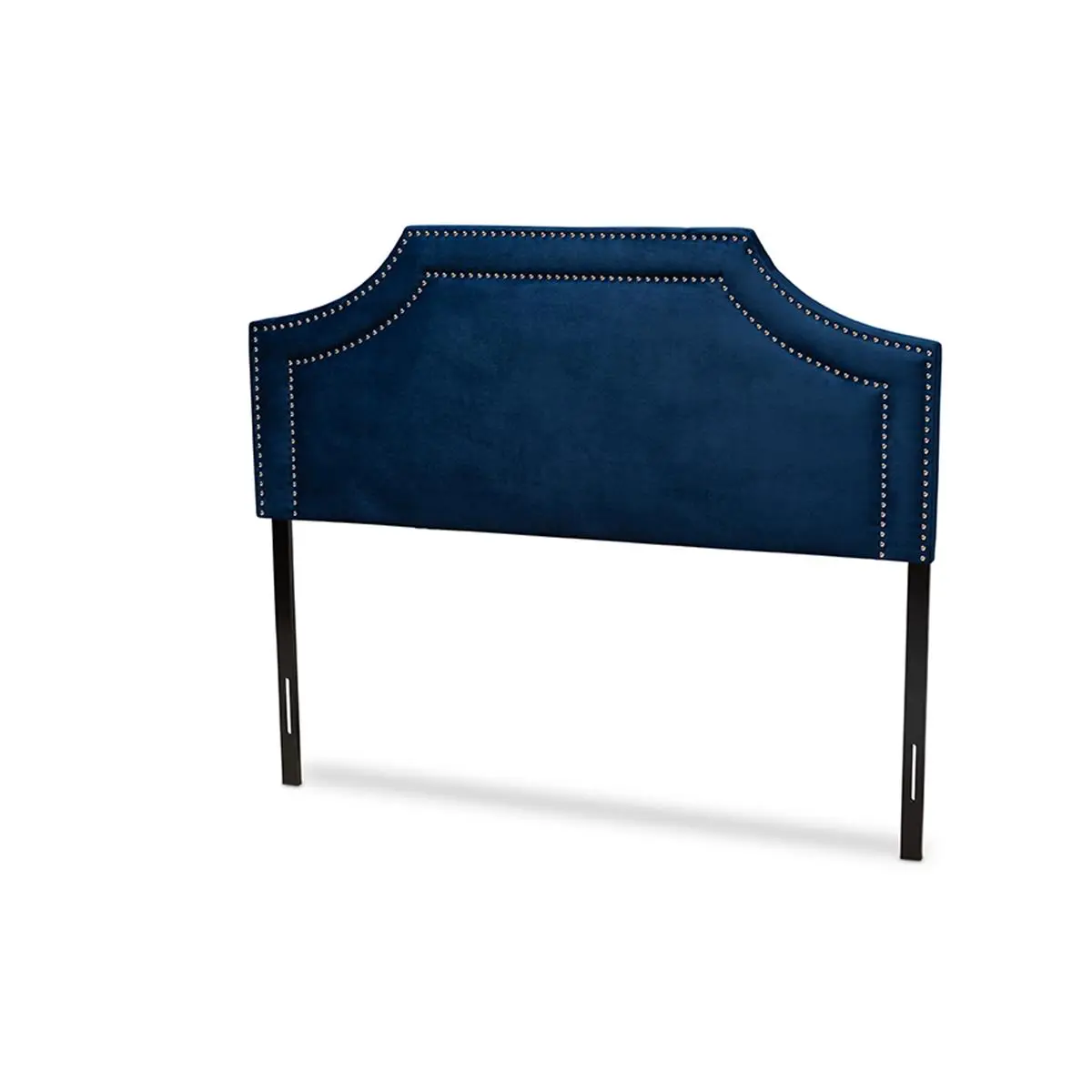 212 MAIN Adjustable Avignon Modern & Contemporary Navy Blue Velvet Fabric Upholstered King-Size Headboard (Baxton Studio BBT6566-Navy Blue-HB-King), Adjustable Upholstered Headboard