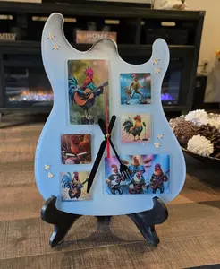 Handcrafted "Chicken" Themed Resin Guitar Statue