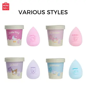MINISO co-branded Sanrio Beauty Egg Facial Sponges - Kurome/Hello Kitty/Melody/Cinnamon Dog | Portable makeup tool | A must-have for Halloween, Christmas, and Black Friday |