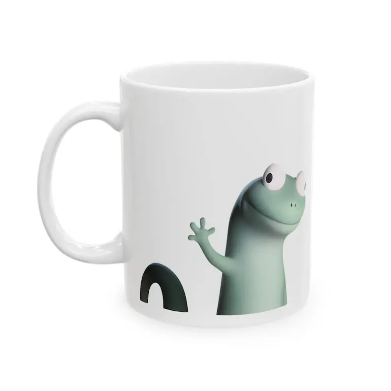 Lizard Ceramic Mug, Available In 11oz And 15oz Sizes, Unique Animal Lover’s Drinkware, Durable And Stylish Mug For Everyday Use, Perfect Gift For Reptile Enthusiasts