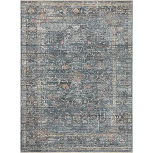 Magnolia Home by Joanna Gaines x Loloi Millie MIE-03 Denim Multi Traditional Power Loomed Rug
