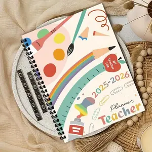 Teacher Planning Notebook A5-2026, Course Planning Book, Color Coiled Ring Bound, Loose Leaf Notebooks, Ideal for Educators