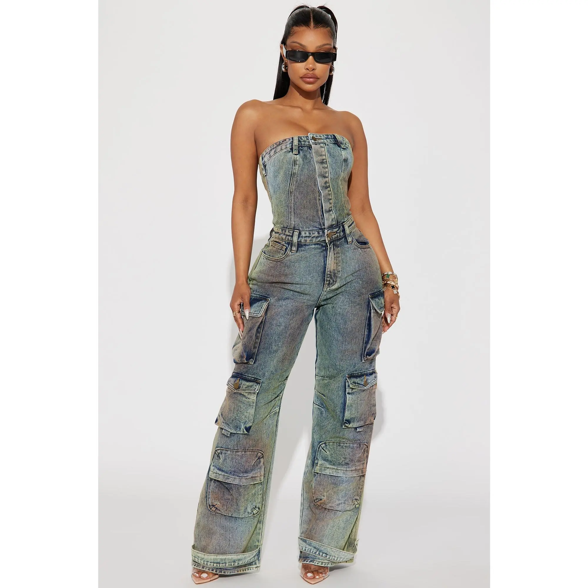 Loosing Touch Denim Jumpsuit - Denim Loosing Touch Denim Jumpsuit - Denim