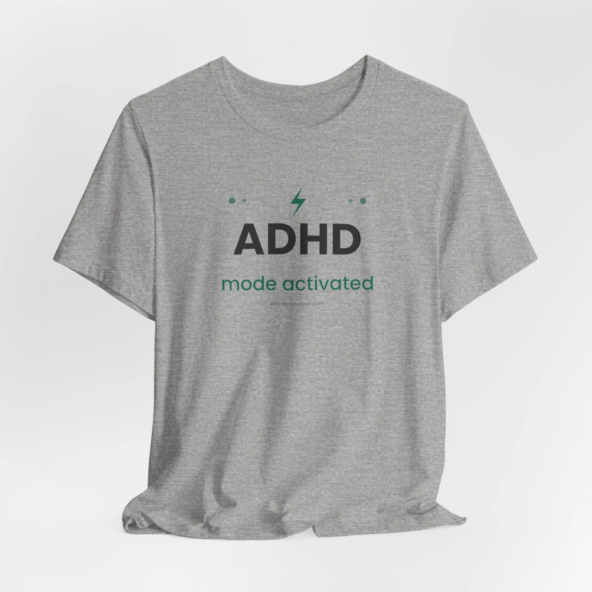 ADHD Mode Activated Unisex T-Shirt, Lightning Bolt Awareness Design Cotton Drape