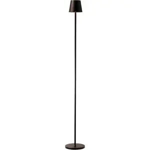 O'Bright Sandy- Cordless LED Floor Lamp for Outdoor/Indoor, Rechargeable, Water Resistant, Dimmable, Carry Light, Adjustable Height Stand Lamp for Patio, Living Room, Bedside, Table Night Lamp, Black