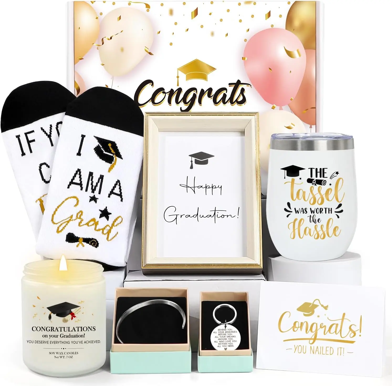 Halloween fall gifts High School Graduation Gifts with 12 oz Wine Tumbler,Master Degree,Phd Graduation Gift for Friend,Brother,Son