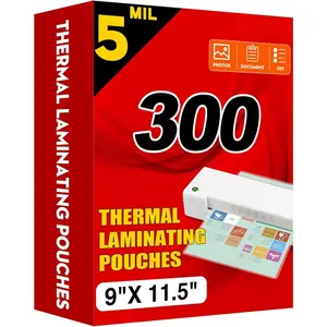 300 Pack Laminating Sheets, Holds 8.5 x 11 Inch Sheets,5 Mil Thermal Laminating Pouches,9 x 11.5 Inches Lamination Sheet Paper for Laminator, Clear, Letter Size, Office and School Supplies