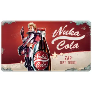 [5 Samples] Cola Gaming Mouse Pad, Fallout Nukaa-Cola Pinup HOLOFOIL Standard Gaming Playmat for Magic: The Gathering