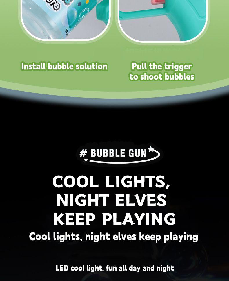 Space Bubble Gun Toy, Handheld Bubble Maker, Fun Outdoor Play Equipment for Kids, Durable Design for，Gift for boys and girls