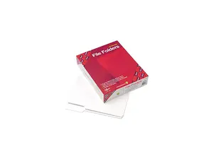 Smead 12843 File Folders, 1/3 Cut Top Tab, Letter, White, 100/Box