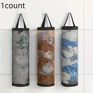 Wall Mounted Large Capacity Garbage Bag Storage Bag, Plastic Kitchen Hanging Organizer, Multi-Purpose Storage Bag, Space-Saving Design, Durable Material, Home Organizer