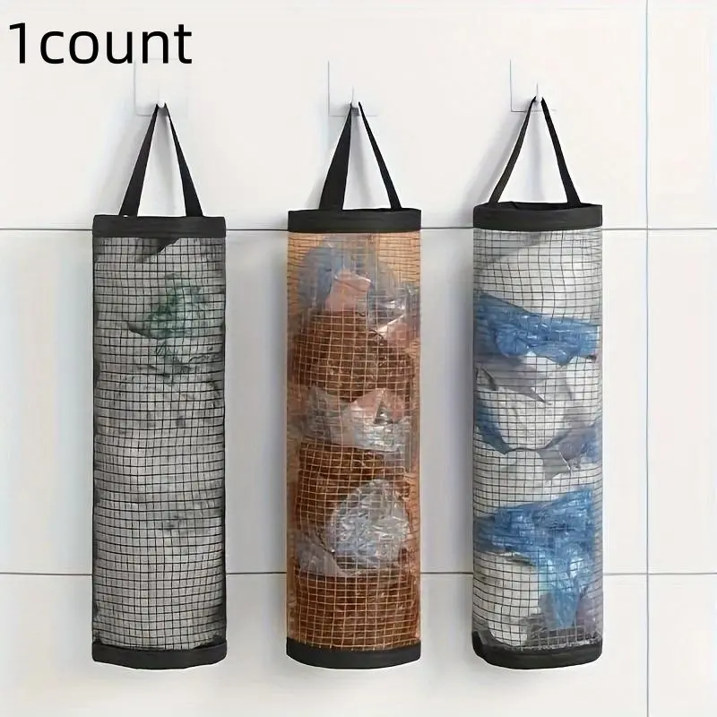Wall Mounted Large Capacity Garbage Bag Storage Bag, Plastic Kitchen Hanging Organizer, Multi-Purpose Storage Bag, Space-Saving Design, Durable Material, Home Organizer, Organized Storage