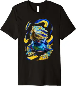 Bearded Dragon Colorful Lizard Reptile Exotic Gecko Iguana Premium T-Shirt