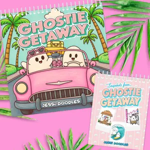 Ghostie Getaway Spiral Coloring Book