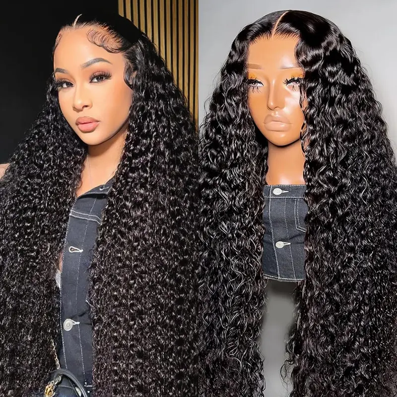 Urody 220% Density Curly Hair Wigs HD Transparent 13x6 Lace Front Wigs Brazilian Deep Curly Pre Plucked Human Hair Wigs Deep Wave Lace Frontal Wigs For Women,sohochic