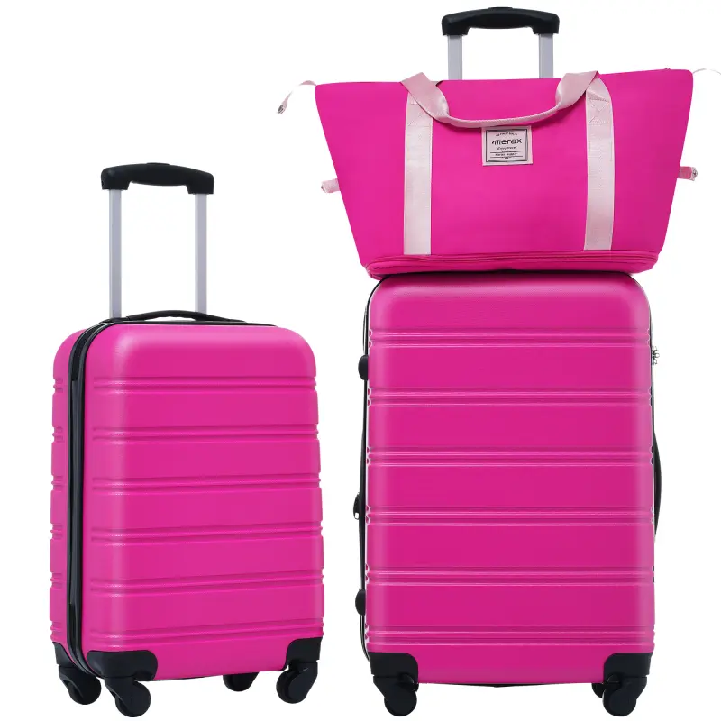Durable 2-Piece Luggage Set, 20 inch+24 inch hard shell suitcase+TSA lock rotating suitcase lightweight, short distance travel artifact, smooth zipper, super capable of carrying Luggage Set