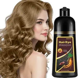 Natural Blonde Brown 3-in-1 Golden Hair Dye Shampoo, Hair Coloring Shampoo for Women& Men, 100% Coverage Long Lasting Hair Dye, Colors in 10-15 mins, Plant-Based Vegan, Vegan Ammonia & Paraben-Free Colors Hair Shampoo