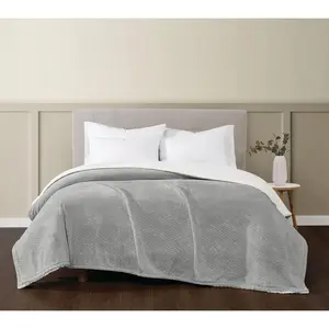 Truly Soft Basket Carved Faux Fur Twin Blanket