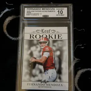 Fernando Mendoza 2025 Leaf Rookie Achievements #RA08 Gem Mint 10 CCA Certified Quarterback Trading Card