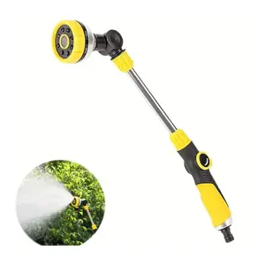 Garden Watering Wand, 180° Rotating Nozzle Garden Watering Tool with 8 Adjustable Spray Modes, Durable Water Sprayer for Plants, Washing Cars and Pet Baths