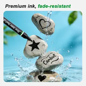 6-Pack Metal Markers Set Quick-Drying Acrylic Paint Pens Vibrant Colors Ideal for Crafts & Art Projects