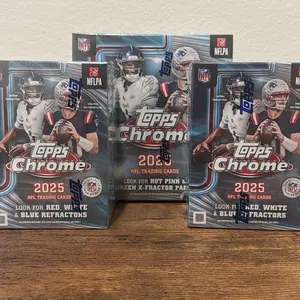 Pick Your Team - (1) 2025 Topps Chrome Football Mega Box + (2) 2025 Topps Chrome Football Blaster
