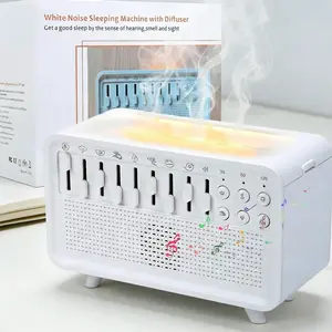 A highly acclaimed 4-in-1 sleep aid: Bluetooth speaker, night light, white noise machine, 8 natural sound combinations, aromatherapy diffuser, and humidifier—featuring an auto-off function to help you relax in your bedroom, Insomnia