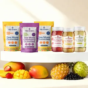 True Sea Moss Vitality Bundle – Gummies & Gels Variety Pack (Elderberry, Original, Soursop, Mango Pineapple, Strawberry) – Rich in Essential Minerals & Vitamins – supports overall vitality