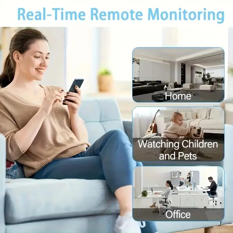Intelligent Camera with WiFi, Motion Detect, Night Vision, 1080P HD, Mobile Remote App, Anytime Anywhere Viewing, USB Plug, Wireless Safety Local