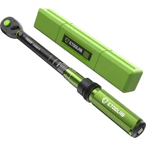 【On Sale】Etoolab 3/8-Inch Drive Click Torque Wrench - 5-50Ft-Lb/5-69.4Nm, Dual-Direction Adjustable 72 Tooth Click Torque Wrench for Bike, Motorcycle and Car Repair