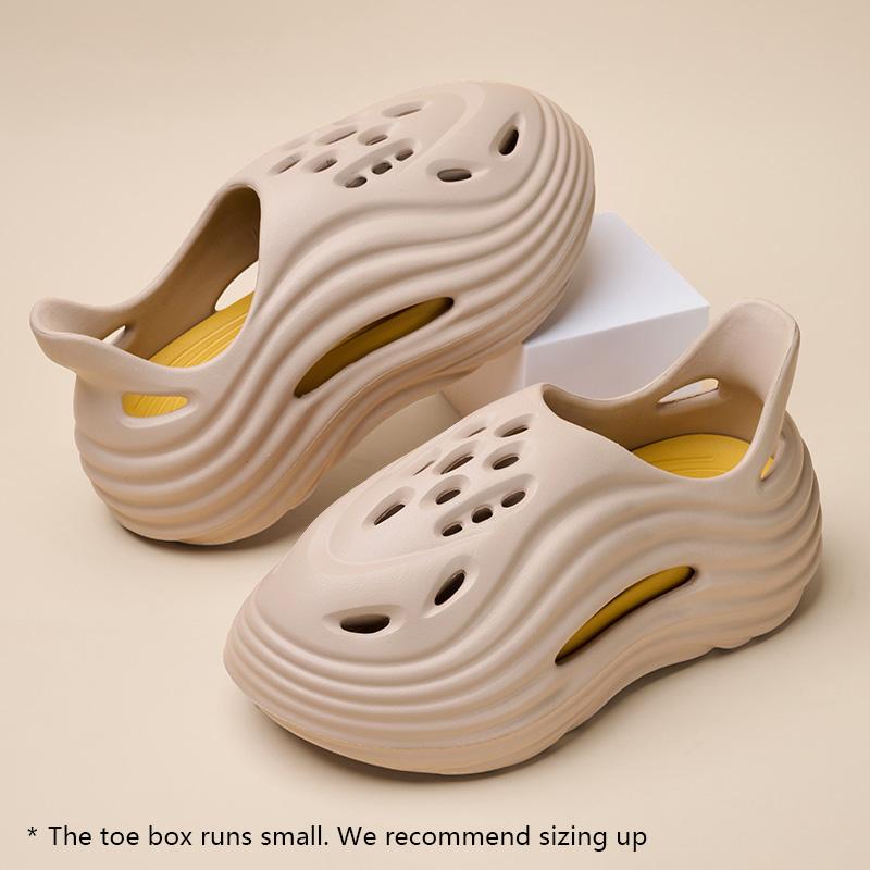 GRIP&GO Men's Alien Fashion Slip-On Sandals EVA Lightweight Outdoor Shoes Non-Slip Sole Soft Comfortable Breathable Tsinelas Black