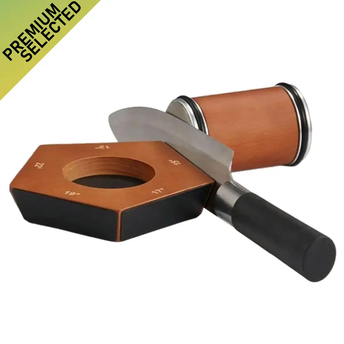 Rolling Knife Sharpener Kit, Knife Sharpening Tool, Roller Knife Sharpener with Diamond Stone for Kitchen, Wooden Rolling Knife Sharpener, Rolling Kni