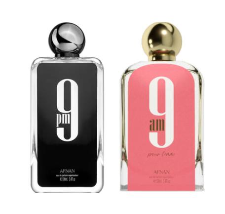 9AM Pour Femme & 9PM - by AFNAN perfumes 3.4oz(100ml)_(2PC GIFT SET) Fragrance Luxury