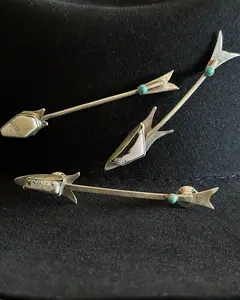 Sterling Silver and Turquoise Arrow Hat Pin