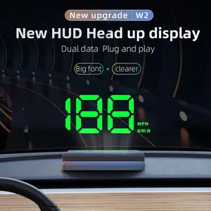 W2 GPS Head-Up Display Projection Speedometer Projector Display Digital Speed KMH HUD For Vehicles Auto Electronics Accessories