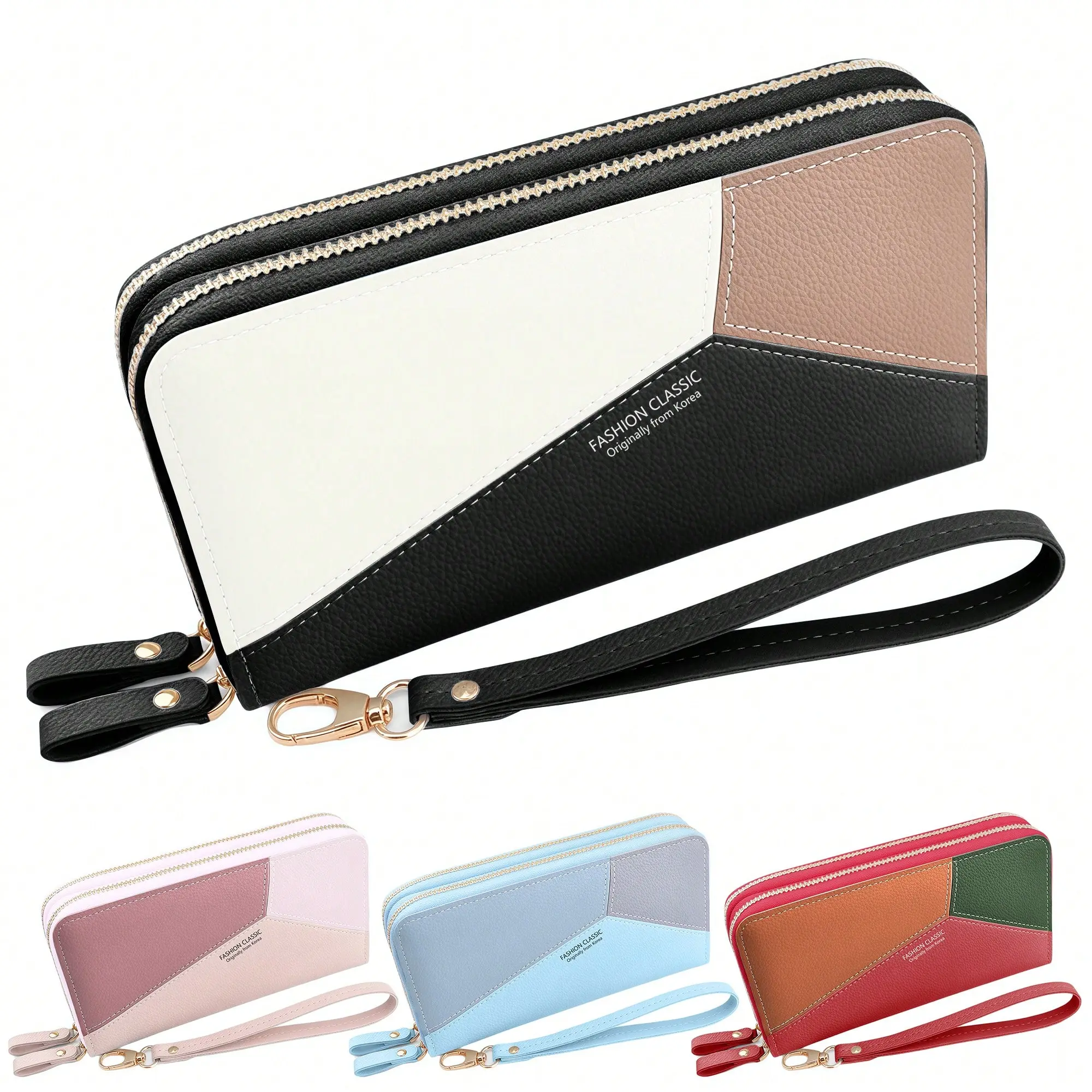 Women's Long Wallet Double Zipper Large Capacity Double-Layer Portable Multifunctional for Daily Use, Daily Use Bags, Holiday