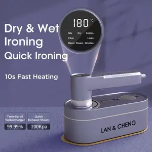 LAN & CHENG Handheld Steamer for Clothes, 8 adjustable modes, Steam Iron 2 in 1, 10s Fast Heat Up, Ceramic Glaze Heat Panel, Portable Lightweight , , 110V Standard Voltage, Flat & Hanging   10s Fast Heat Up 110ml Tank Garment Steamer