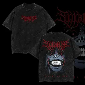 Limited Edition Statue Of God Solo Leveling Anime Double Printed Oversize Mineral Washed Gonoly Acid Washed Tee, Gift For Anime Fan Statue Of God Clothing