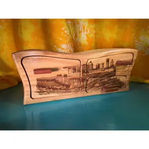Solid Wood Box W/Drawers - Train, Jewelry Box, Handcrafted, Custom Box, Personalized Box, Handmade, Box, Home Decor, Engraved, Stash Box